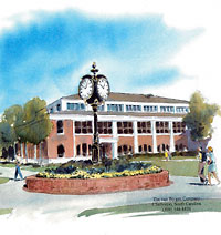 Artists rendition of WCC clock tower