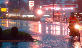 Berkeley Boulevard in the rain