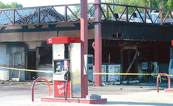 Dudley gas station fire