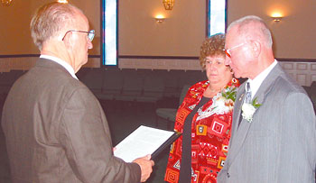 Sgt. and Mrs. William Michael Spence renew marriage vows