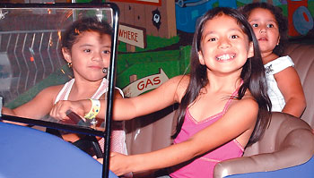 Children on fair ride
