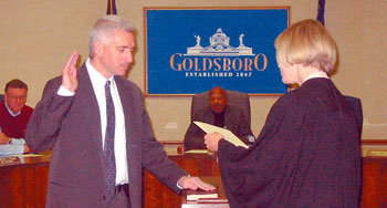 Huffman sworn in as Goldsboro City Manager