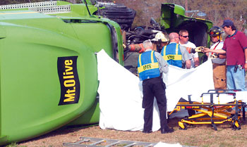 EMS Workers at crash scene