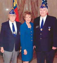 Bob Scott, Sen. Elizabeth Dole and Bill Carr