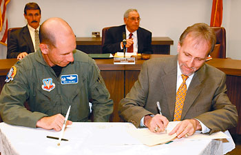 Schools, Air Force sign deal