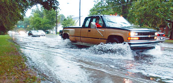 Flooding on East Ash Street