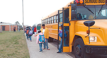 Carver Heights school buses