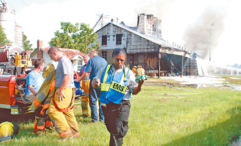 Murry family feed mill fire