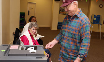 Voting at the Wayne County Public Library