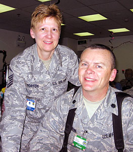 Master Sgt. Angela Horton and Lt. Col. Tim Horton